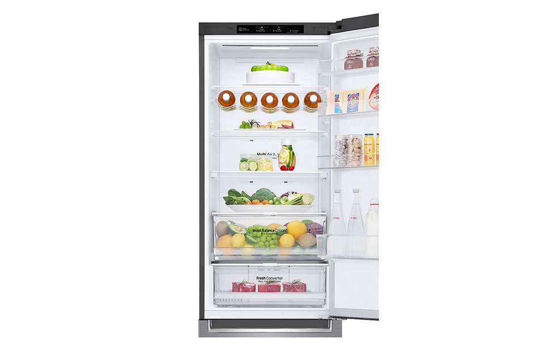 LG Šaldytuvas su šaldikliu apačioje |2.03 m | 384L | Pilka | E klasė | DoorCooling | Total No Frost |GBB72PZEMN, E klasės šaldytuvas, GBB72PZEMN, thumbnail 8