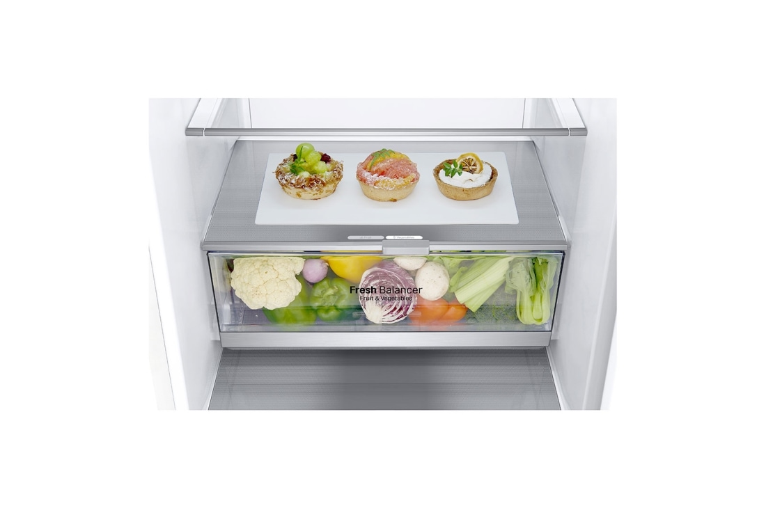 LG Šaldytuvas su šaldikliu apačioje |2.03m | 384L | Baltas | E klasė | DoorCooling | Total No Frost |GBB72SWDMN, GBB72SWDMN, thumbnail 4