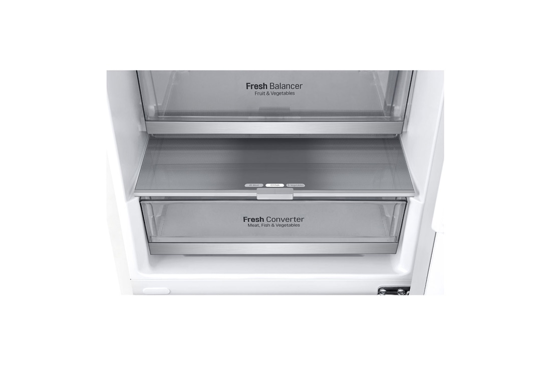 LG Šaldytuvas su šaldikliu apačioje |2.03m | 384L | Baltas | E klasė | DoorCooling | Total No Frost |GBB72SWDMN, GBB72SWDMN, thumbnail 10