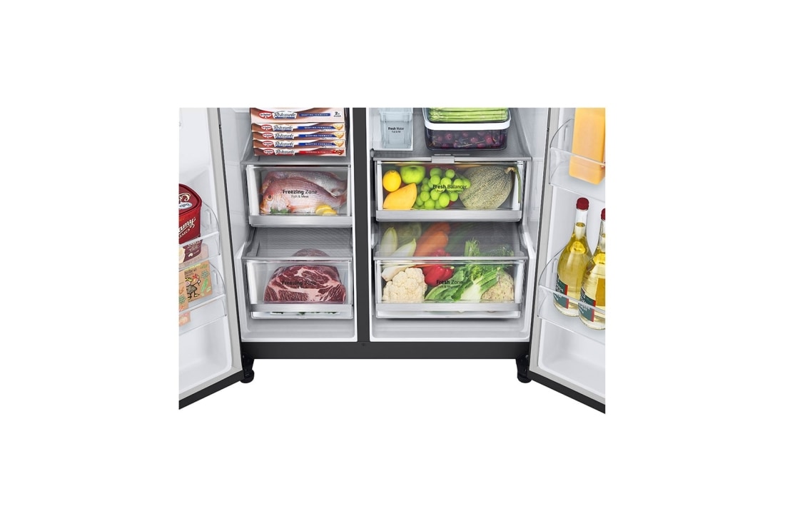 LG Side-by-Side Door-in-Door™ šaldytuvas, 635L, plotis 91,3cm, aukščio 179cm, Total No Frost, GSJV91MCAE, thumbnail 6