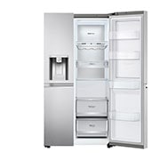 LG Side-by-Side Door-in-Door™ šaldytuvas, 635L, plotis 91,3cm, aukščio 179cm, Total No Frost, vaizdas iš kairės pusės, GSJV90BSAE, thumbnail 12