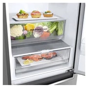 LG Šaldytuvas su šaldikliu apačioje |2.03m | 384L | Pilka | D klasė | DoorCooling | Total No Frost |GBB62PZFGN, GBB62PZFGN, thumbnail 6