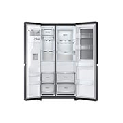 LG dviduris šaldytuvas | InstaView™ Door-in-Door | 635L | aukščio 1.79m | plotis 91.3cm | Pilka| E klasė | WiFi | DoorCooling | Total No Frost | GSXV90MCDE, „InstaView“ šviesa įjungta, GSXV90MCDE, thumbnail 4