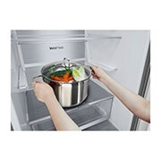 LG Šaldytuvas su šaldikliu apačioje |1.86m | 341L | Pilka | D klasė | DoorCooling | Total No Frost |GBB71NSUGN, GBB71NSUGN, thumbnail 10