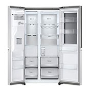 LG Side-by-Side InstaView Door-in-Door™ šaldytuvas, 635L, plotis 91,3cm, aukščio 179cm, Total No Frost, paslėpto mygtuko vaizdas, GSXV91BSAE, thumbnail 5