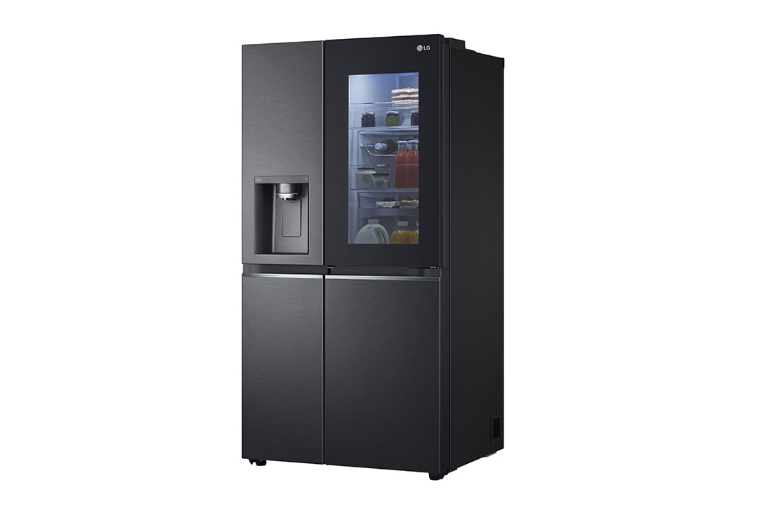 LG dviduris šaldytuvas | InstaView™ Door-in-Door | 635L | aukščio 1.79m | plotis 91.3cm | Pilka| E klasė | WiFi | DoorCooling | Total No Frost | GSXV90MCAE, vaizdas iš dešinės pusės, GSXV90MCAE, thumbnail 14