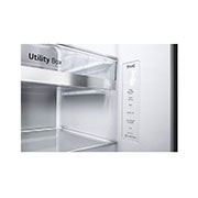 LG Side-by-Side InstaView Door-in-Door™ šaldytuvas, 635L, plotis 91,3cm, aukščio 179cm, Total No Frost, pagalbinio stalčiaus vaizdas, GSXV90BSAE, thumbnail 9
