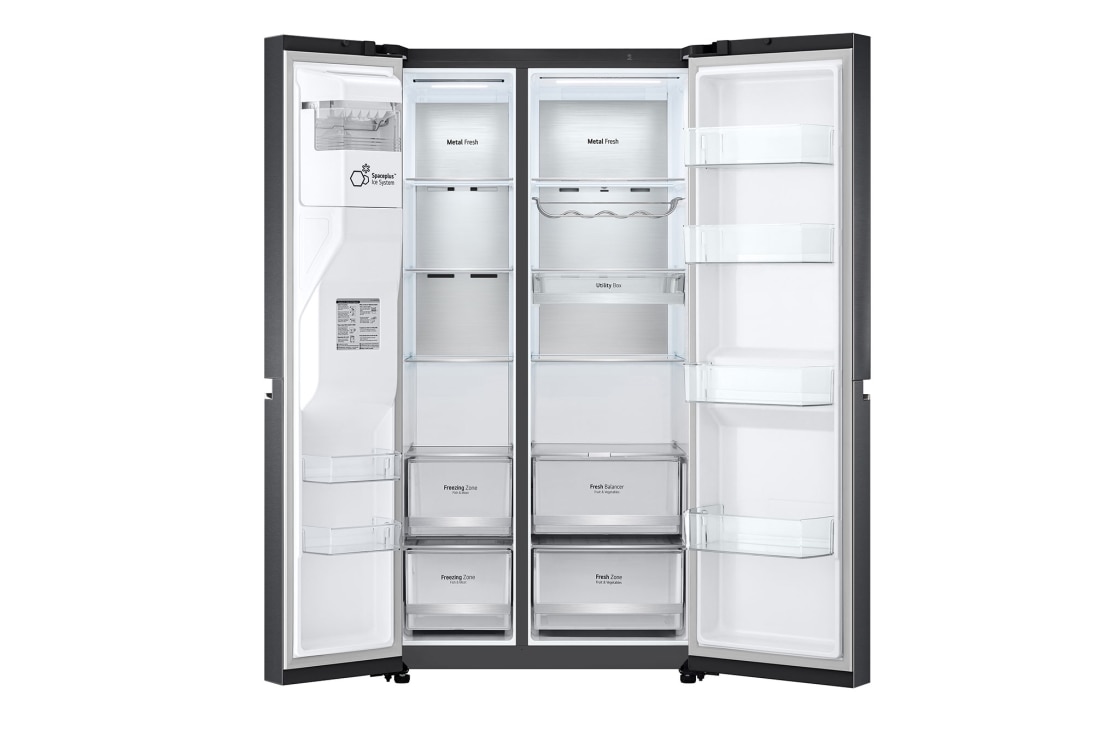 LG 635L No-Frost Side-by-Side šaldytuvas, plotis 91,3cm, aukščio 179cm , vaizdas iš priekio, GSLV90MCAE, thumbnail 9