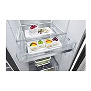 LG 635L No-Frost Side-by-Side šaldytuvas, plotis 91,3cm, aukščio 179cm , pagalbinio stalčiaus vaizdas, GSLV90MCAE, thumbnail 7