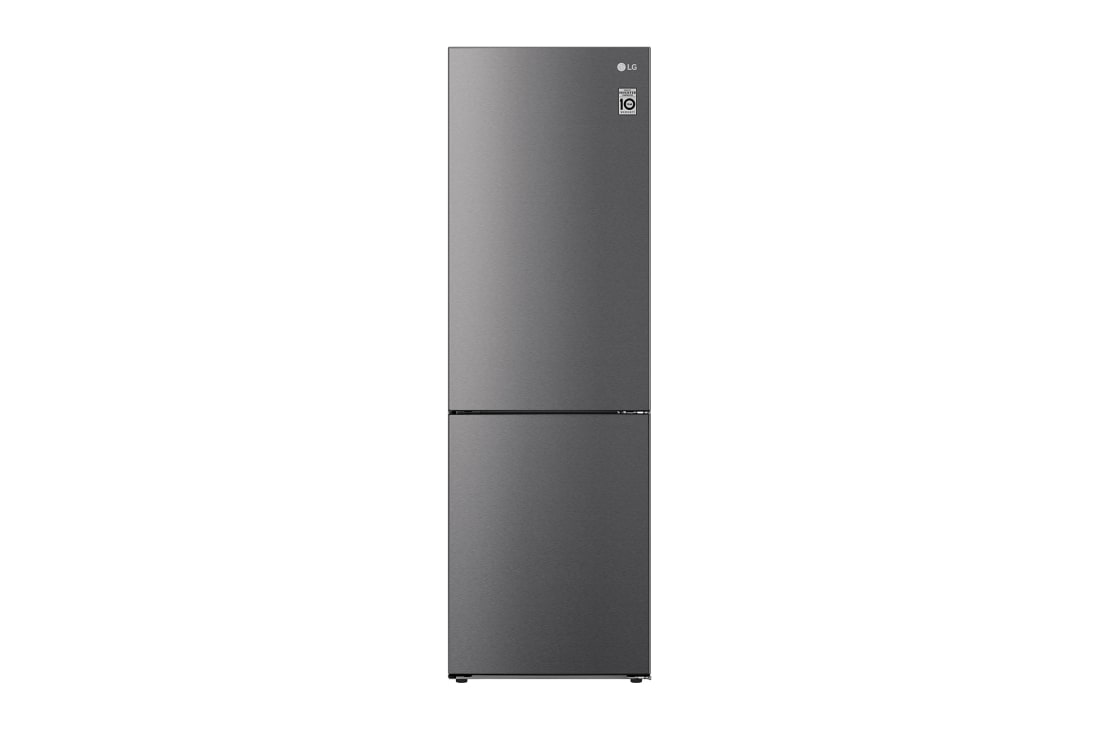 LG Šaldytuvas su šaldikliu apačioje |1.86m | 341L | Juoda | D klasė | DoorCooling | Total No Frost |GBB61DSJEC, GBB61DSJEC, GBB61DSJEC
