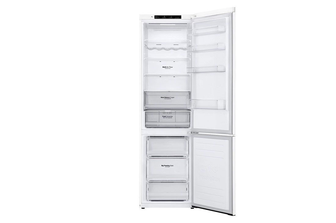 LG Šaldytuvas su šaldikliu&nbsp;apačioje |2.03m |&nbsp;384L | Baltas | D klasė | DoorCooling | Total No Frost&nbsp;|GBB62SWGGN, GBB62SWGGN, GBB62SWGGN, thumbnail 3