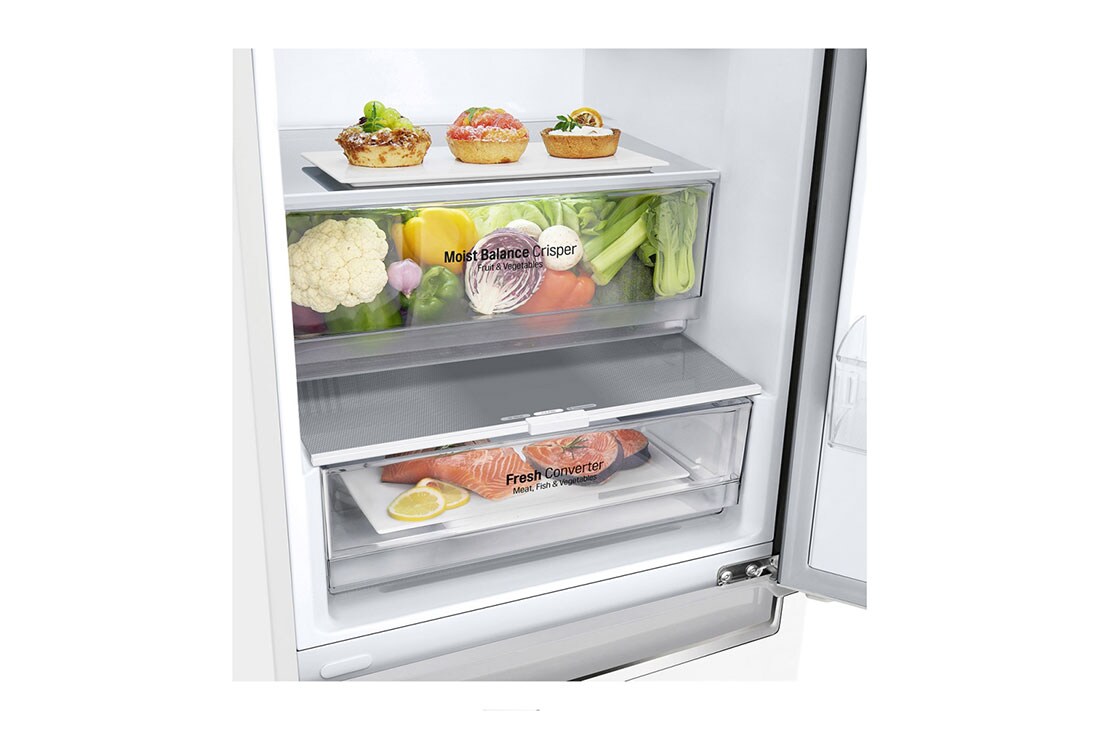 LG Šaldytuvas su šaldikliu&nbsp;apačioje |2.03m |&nbsp;384L | Baltas | D klasė | DoorCooling | Total No Frost&nbsp;|GBB62SWGGN, GBB62SWGGN, GBB62SWGGN, thumbnail 6