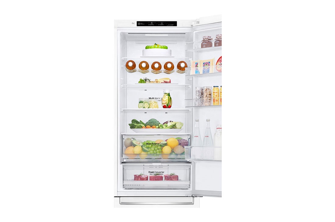 LG Šaldytuvas su šaldikliu&nbsp;apačioje |2.03m |&nbsp;384L | Baltas | D klasė | DoorCooling | Total No Frost&nbsp;|GBB62SWGGN, GBB62SWGGN, GBB62SWGGN, thumbnail 9