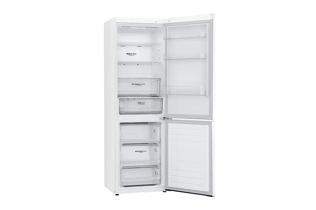 LG Šaldytuvas su šaldikliu apačioje |1.86m | 341L | Baltas | E klasė | DoorCooling | Total No Frost |GBB61SWHMN, E klasės šaldytuvas, GBB61SWHMN, thumbnail 5