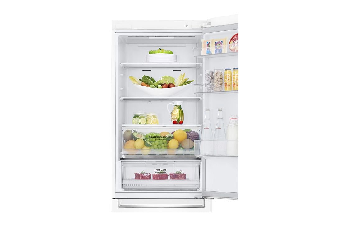 LG Šaldytuvas su šaldikliu apačioje |1.86m | 341L | Baltas | E klasė | DoorCooling | Total No Frost |GBB61SWHMN, E klasės šaldytuvas, GBB61SWHMN, thumbnail 7