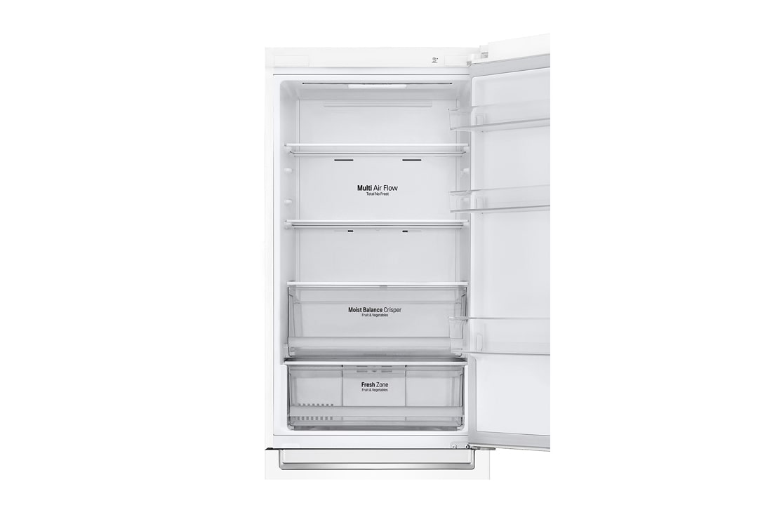 LG Šaldytuvas su šaldikliu apačioje |1.86m | 341L | Baltas | E klasė | DoorCooling | Total No Frost |GBB61SWHMN, E klasės šaldytuvas, GBB61SWHMN, thumbnail 8