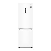 LG Šaldytuvas su šaldikliu apačioje |1.86m | 341L | Baltas | E klasė | DoorCooling | Total No Frost |GBB61SWHMN, E klasės šaldytuvas, GBB61SWHMN, thumbnail 1