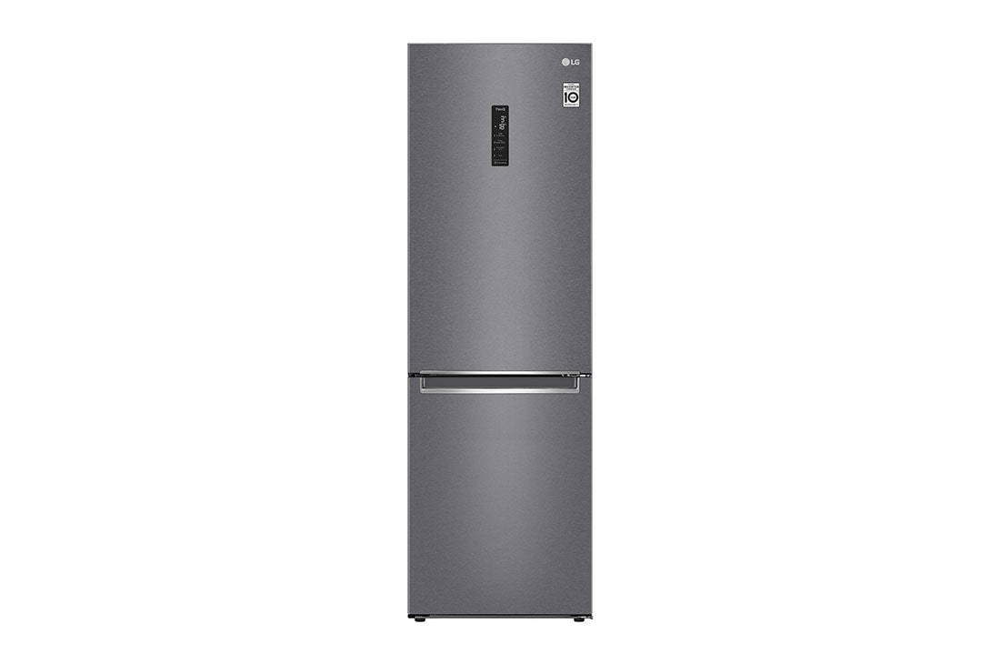 LG GBB6 serijos 341L pilnai bešerkšnis šaldytuvas, aukštis 186cm, Total No Frost, E klasės šaldytuvas, GBB61DSHMN