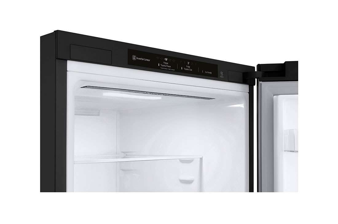 LG Šaldytuvas su šaldikliu apačioje |2.03m | 384L | Pilka| B klasė | DoorCooling | Total No Frost | GBP62MCNBC, panel view, GBP62MCNBC, thumbnail 9