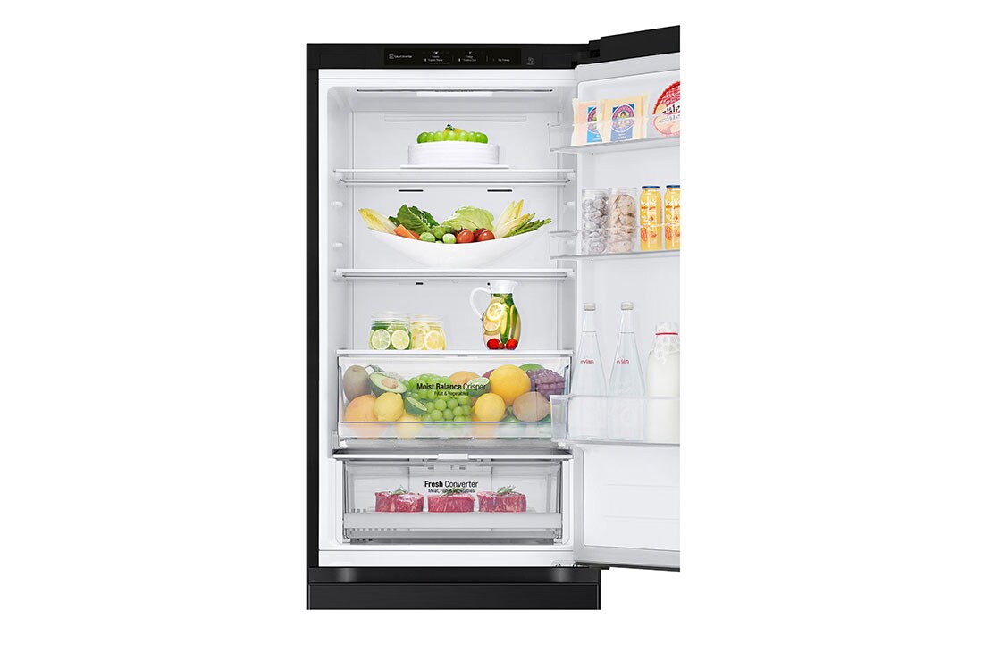 LG Šaldytuvas su šaldikliu&nbsp;apačioje | 1.86m |&nbsp;344L | Juoda |&nbsp;D&nbsp;klasė | DoorCooling | Total No Frost&nbsp;| GBV3100DEP, shelf food, GBV3100DEP, thumbnail 6