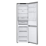 LG Šaldytuvas su šaldikliu&nbsp;apačioje |1.86m |&nbsp;344L | Pilka| D klasė | DoorCooling | Total No Frost&nbsp;| GBV3100DPY, Front open without food, GBV3100DPY, thumbnail 3