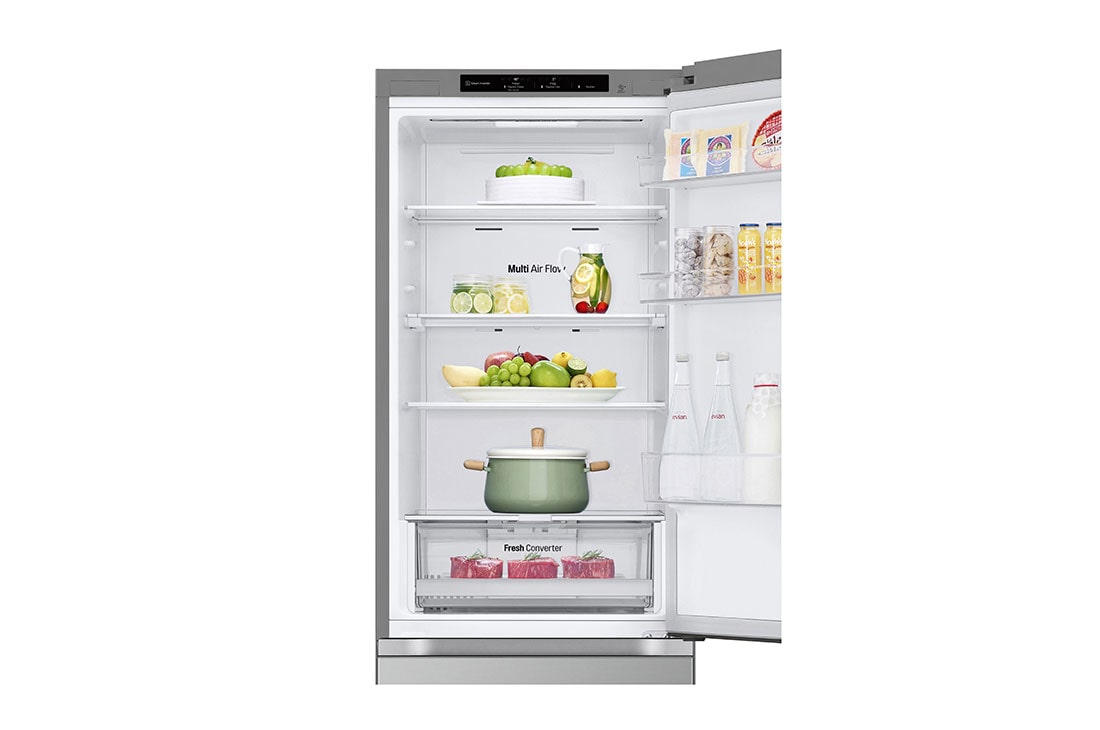 LG Šaldytuvas su šaldikliu apačioje |1.86m | 344L | Pilka| C klasė | DoorCooling | Total No Frost |GBV31E0CPY, Duct Food view, GBV31E0CPY, thumbnail 8