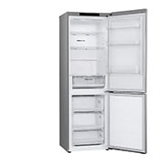 LG Šaldytuvas su šaldikliu apačioje |1.86m | 344L | Pilka| C klasė | DoorCooling | Total No Frost |GBV31E0CPY, Left Side Open view withot Food, GBV31E0CPY, thumbnail 11