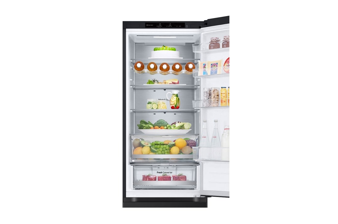 LG Šaldytuvas su šaldikliu apačioje |2.03m |  387L | Juoda | D klasė | DoorCooling | Total No Frost | GBV5240DEP, Drawer with foods , GBV5240DEP, thumbnail 7