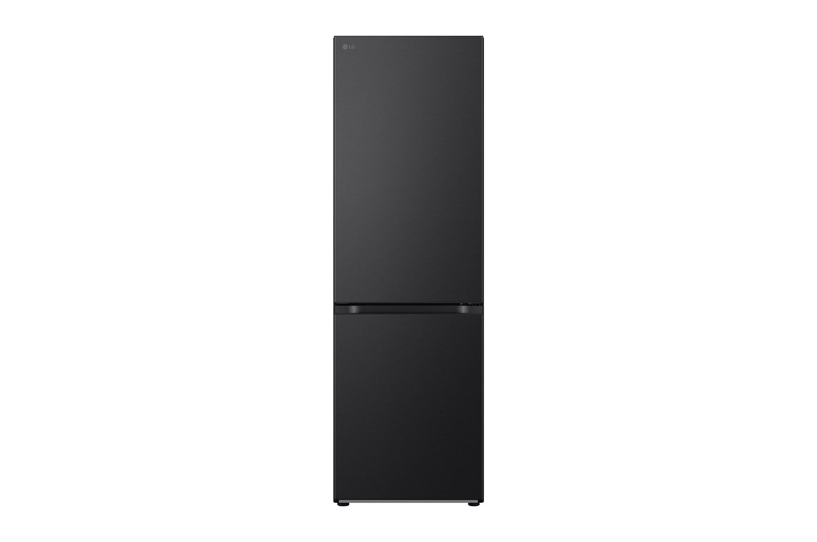 LG Šaldytuvas su šaldikliu apačioje |1.86m |  387L | Juoda | C klasė | DoorCooling | Total No Frost | GBV7180CEV, front view, GBV7180CEV