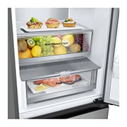 LG šaldytuvas su šaldikliu apačioje | 2.03m | 387L | Sidabras | C klasė | DoorCooling+™ | Fresh Converter™, Drawer with food, GBV5240CPY, thumbnail 9
