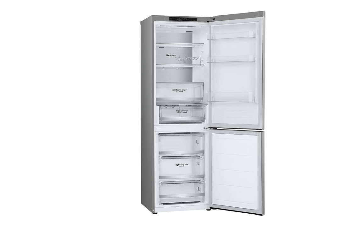 LG Šaldytuvas su šaldikliu apačioje |1.86m | 344L | Pilka| C klasė | DoorCooling | Total No Frost | GBV5140CPY, Left Side without food, GBV5140CPY, thumbnail 12