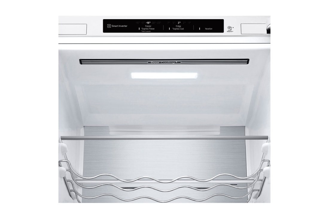 LG Šaldytuvas su šaldikliu apačioje |2.03m |  387L | Baltas | D klasė | DoorCooling | Total No Frost | GBV5240DSW, led, GBV5240DSW, thumbnail 5