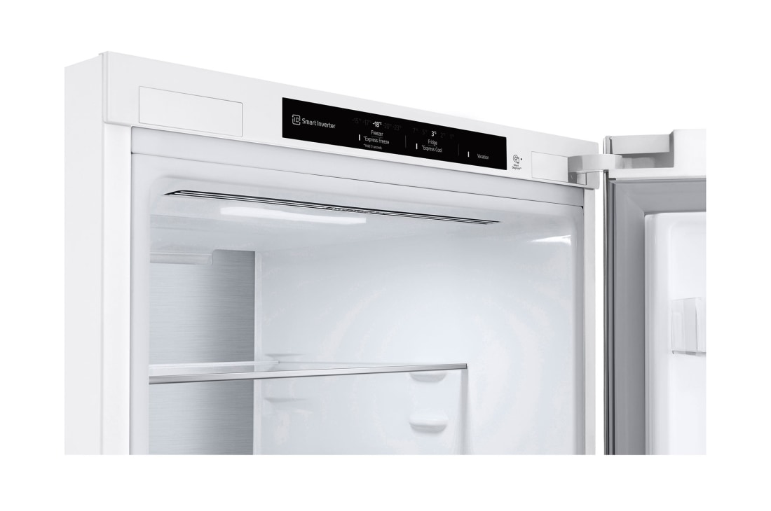 LG Šaldytuvas su šaldikliu apačioje |2.03m |  387L | Baltas | D klasė | DoorCooling | Total No Frost | GBV5240DSW, led, GBV5240DSW, thumbnail 6
