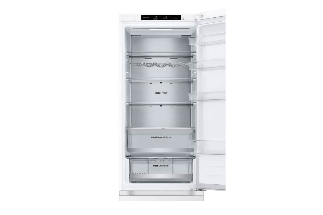 LG Šaldytuvas su šaldikliu apačioje |2.03m |  387L | Baltas | D klasė | DoorCooling | Total No Frost | GBV5240DSW, Front open, GBV5240DSW, thumbnail 10