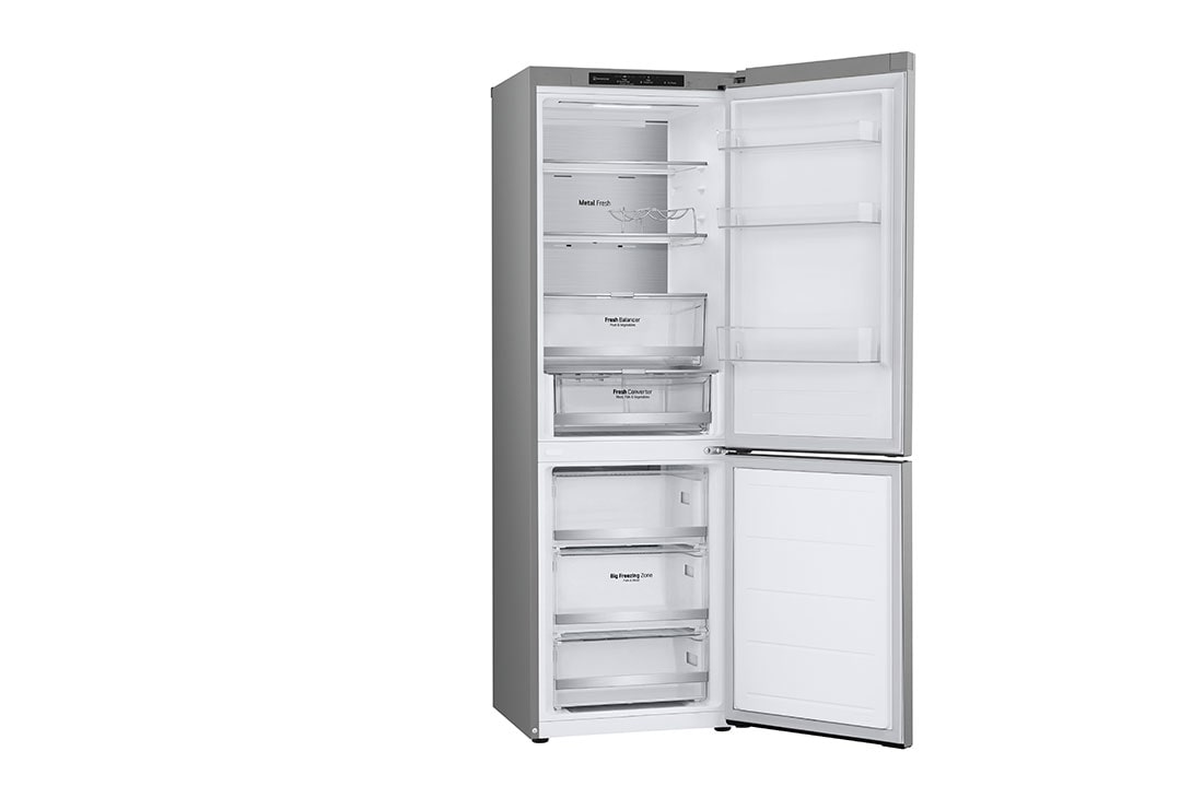 LG šaldytuvas su šaldikliu apačioje | 1.86m | 344L | Sidabras | C klasė | DoorCooling+™ | Fresh Converter™, right side view, GBV7180CPY, thumbnail 14