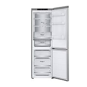 LG šaldytuvas su šaldikliu apačioje | 1.86m | 344L | Sidabras | C klasė | DoorCooling+™ | Fresh Converter™, inside view with food, GBV7180CPY, thumbnail 4