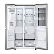 LG dviduris šaldytuvas | InstaView™ Door-in-Door | 635L | aukščio 1.79m | plotis 91.3cm | Juoda| E klasė | WiFi | DoorCooling | Total No Frost | GSXV91PZAE, slēptās pogas skats, GSXV91PZAE, thumbnail 5