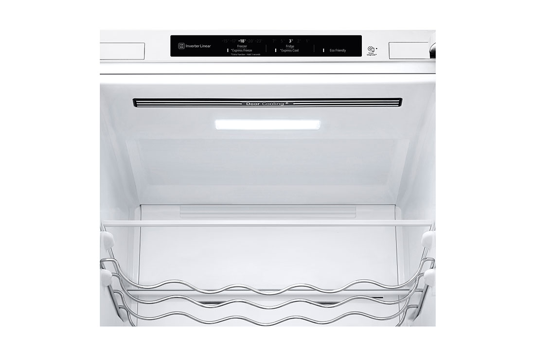 LG šaldytuvas su šaldikliu apačioje | 2.03m | 387L | Baltai | D klasė | Fresh Converter™ | Vyno lentyna, LED indicator, GBV3200DSW, thumbnail 6