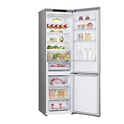 LG Šaldytuvas su šaldikliu apačioje | 2.03m | 387L | Pilka | C klasė | DoorCooling | Total No Frost | GBV3200CPY, Left all door open with food view, GBV3200CPY, thumbnail 14