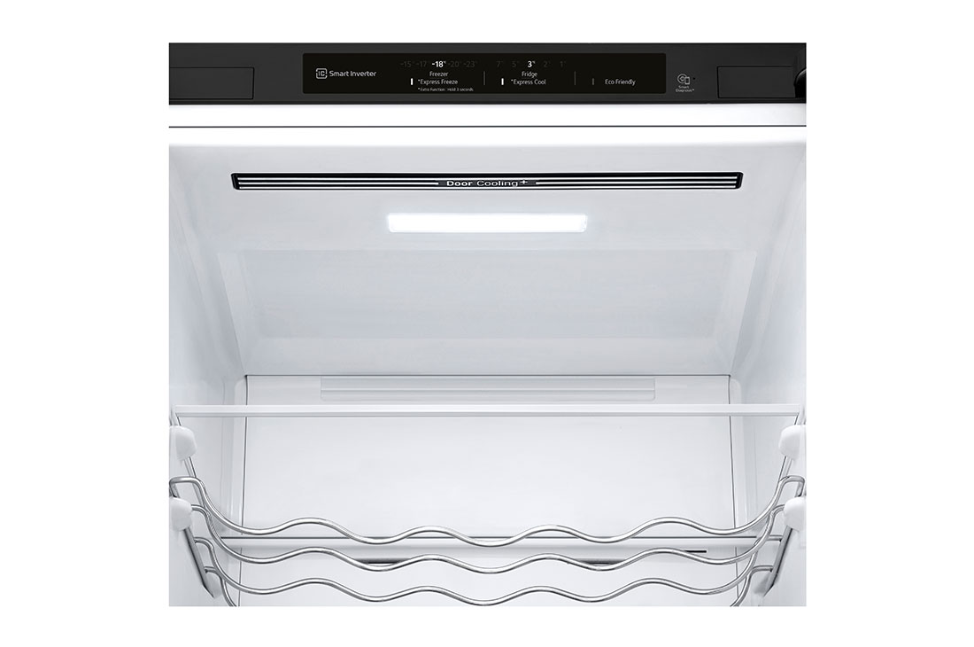LG Šaldytuvas su šaldikliu apačioje | 2.03m | 387L | Juoda | D klasė | DoorCooling | Total No Frost | GBV3200DEP, LED light, GBV3200DEP, thumbnail 7