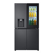 LG daugiaduris šaldytuvas | InstaView™ | 638L | aukščio 1.79m | plotis 91.3cm | Juoda| E klasė | WiFi | DoorCooling | Total No Frost | GMG960EVJE, front light on , GMG960EVJE, thumbnail 1