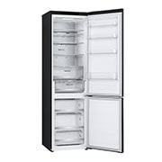 LG šaldytuvas su šaldikliu apačioje | 2.03m | 387L | Juoda | D klasė | DoorCooling+™ | Fresh Converter™, left side door open view with food, GBV7280DEV, thumbnail 10