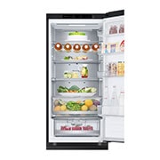 LG šaldytuvas su šaldikliu apačioje | 2.03m | 387L | Juoda | D klasė | DoorCooling+™ | Fresh Converter™, inside view, GBV7280DEV, thumbnail 9