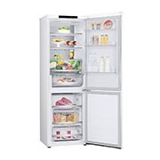 LG šaldytuvas su šaldikliu apačioje | 1.86m | 344L | Balta | D klasė | DoorCooling+™ | Fresh Converter™, Left Side Open with Food, GBV5140DSW, thumbnail 12