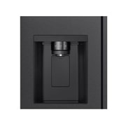 LG Side-by-Side šaldytuvas | aukštis 1.79m | plotis 91.4cm | 661L | Juoda | E klasė | Express Cool | Ice & Water dalytuvas , dozatoriaus vaizdas iš priekio, GSLC41EPPE, thumbnail 5