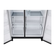 LG Side-by-Side šaldytuvas | aukštis 1.79m | plotis 91.4cm | 661L | Juoda | E klasė | Express Cool | Ice & Water dalytuvas , stalčiaus vaizdas, GSLC41EPPE, thumbnail 4