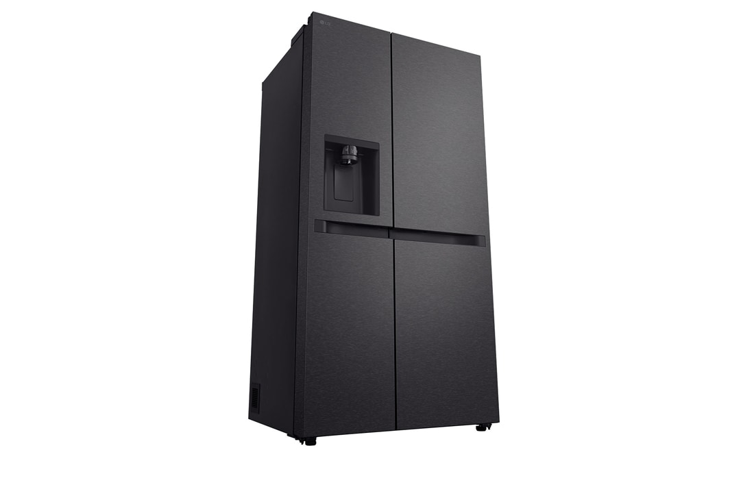 LG Side-by-Side šaldytuvas | aukštis 1.79m | plotis 91.4cm | 661L | Juoda | E klasė | Express Cool | Ice & Water dalytuvas , vaizdas iš kairės pusės, GSLC41EPPE, thumbnail 14