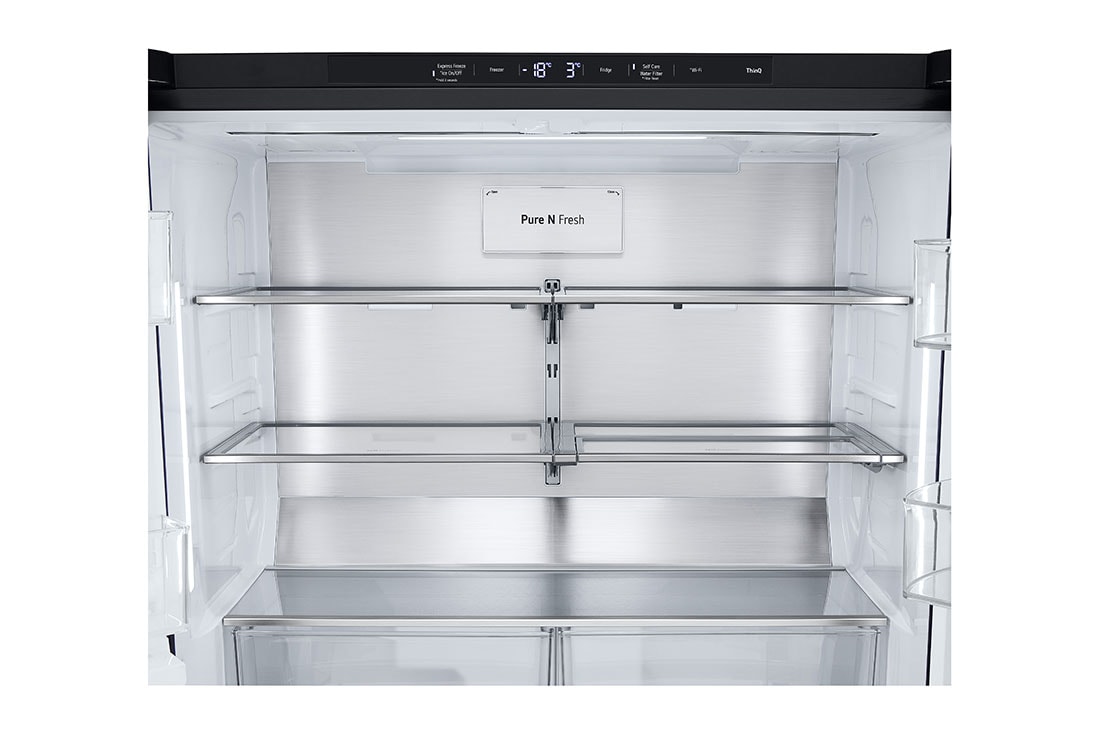 LG InstaView Side by side šaldytuvas | 1.79m | 508L | Black | E klasė | DoorCooling | Pure N Fresh |, drawer, GMG861EPAE, thumbnail 8