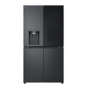 LG InstaView Side by side šaldytuvas | 1.79m | 508L | Black | E klasė | DoorCooling | Pure N Fresh |, front light off, GMG861EPAE, thumbnail 2