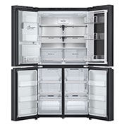 LG InstaView Side by side šaldytuvas | 1.79m | 508L | Black | E klasė | DoorCooling | Pure N Fresh |, front open without food, GMG861EPAE, thumbnail 4